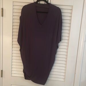 ART Purple V-Neck Top Tunic Dress